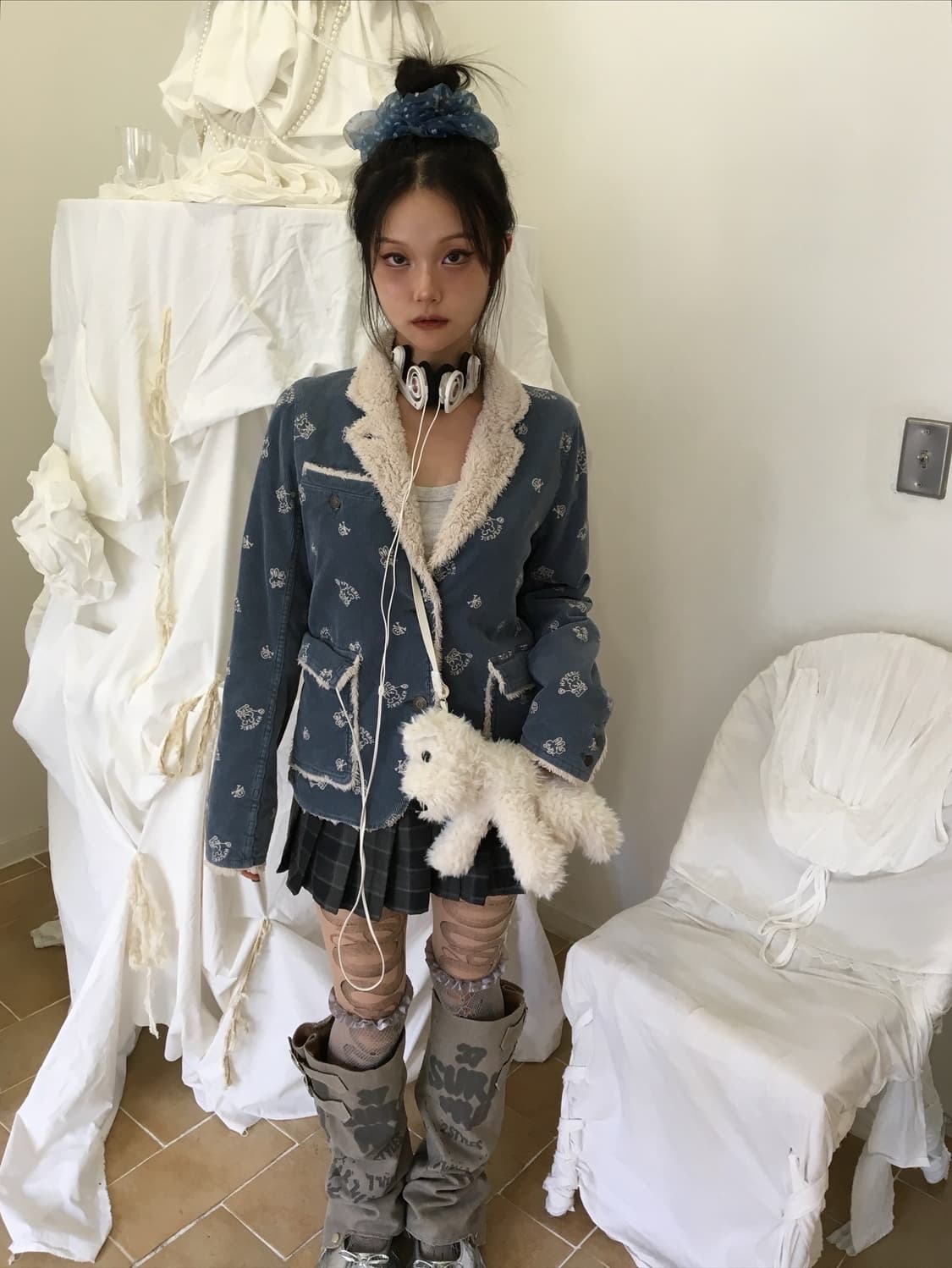 히스테릭글래머 아카이브 버니 코듀로이 자켓 상품이미지1