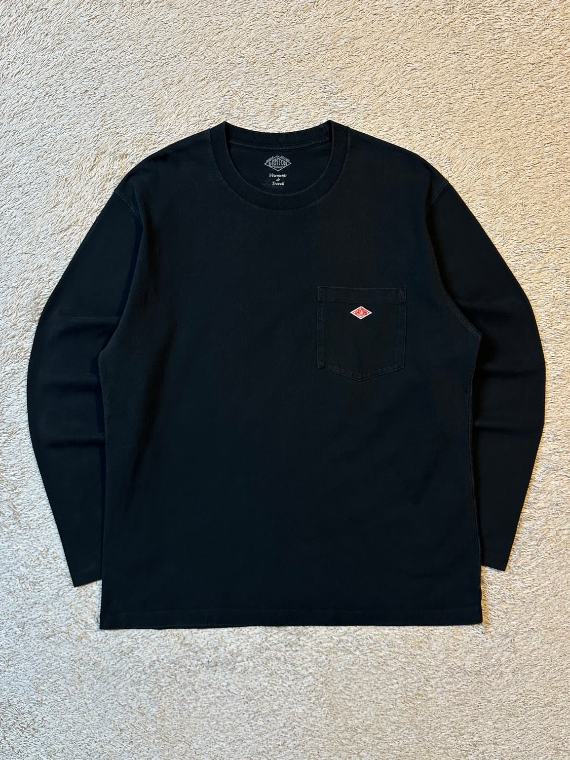 단톤 DANTON 스몰로고 포켓 롱슬리브 긴팔 블랙 상품이미지1