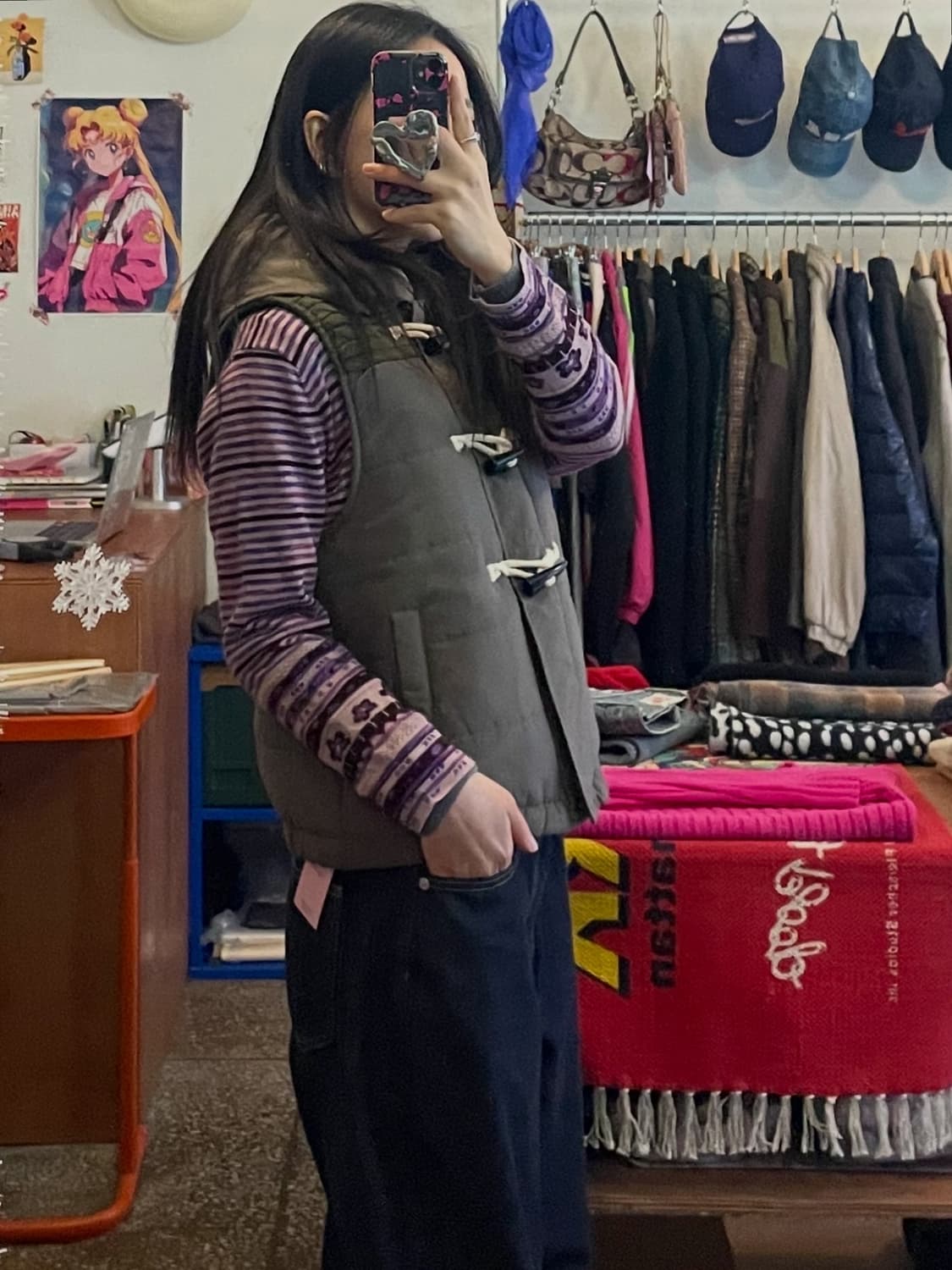 토글버튼 패딩 베스트 [무배] 상품이미지2