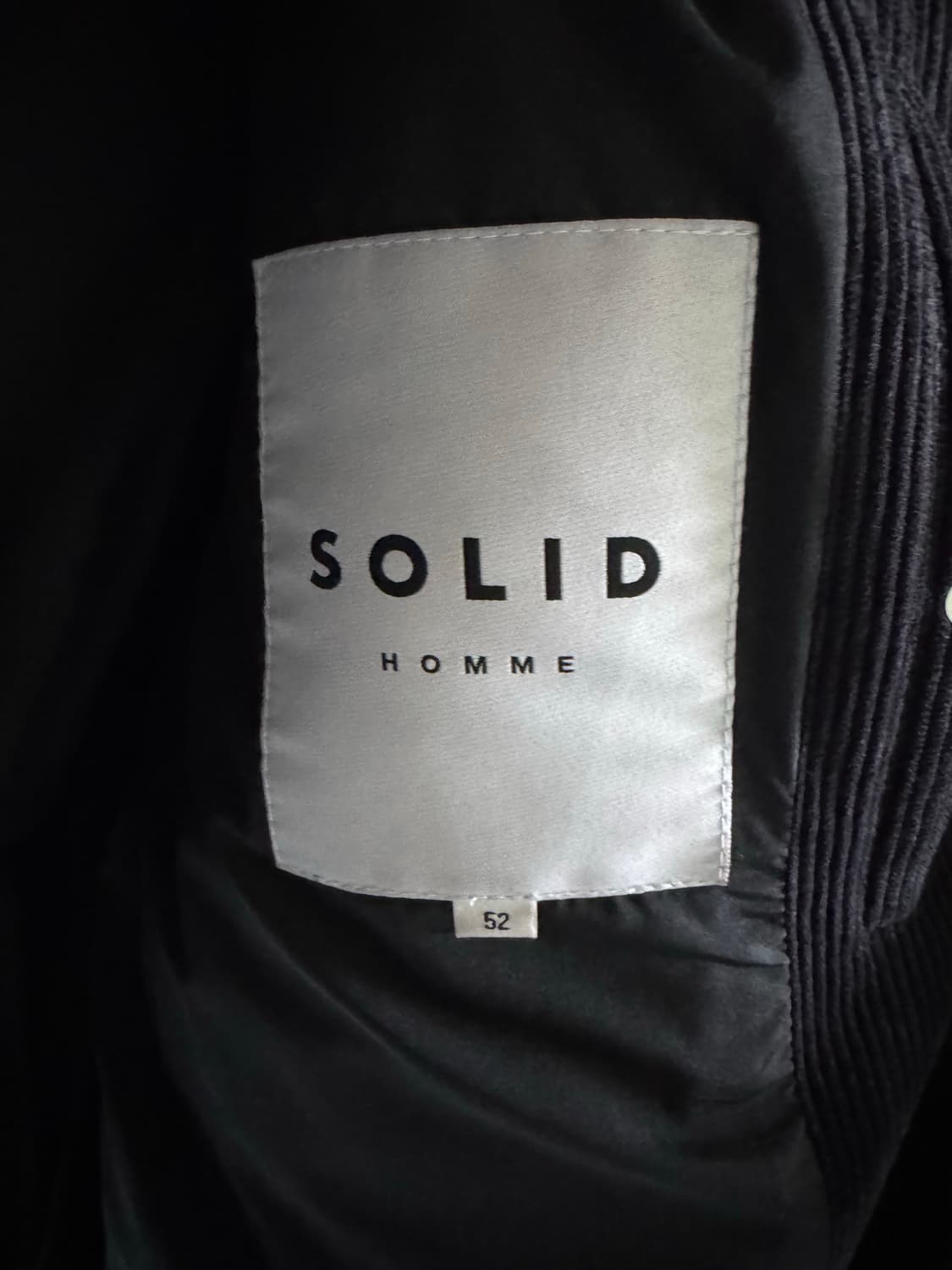 <52> 솔리드옴므 23FW 코듀로이 구스 다운 블랙 상품이미지2