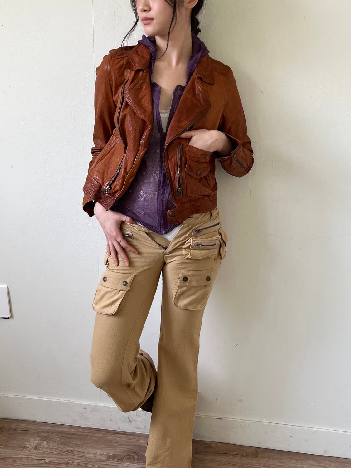 90’s Hisun 레더 자켓 상품이미지6