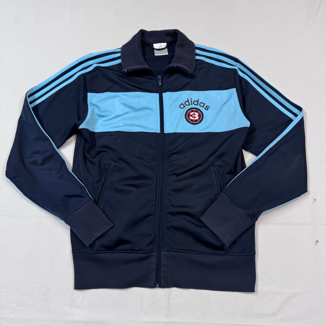 105) 아디다스 패치로고 삼선 져지 트랙탑 집업 상품이미지1