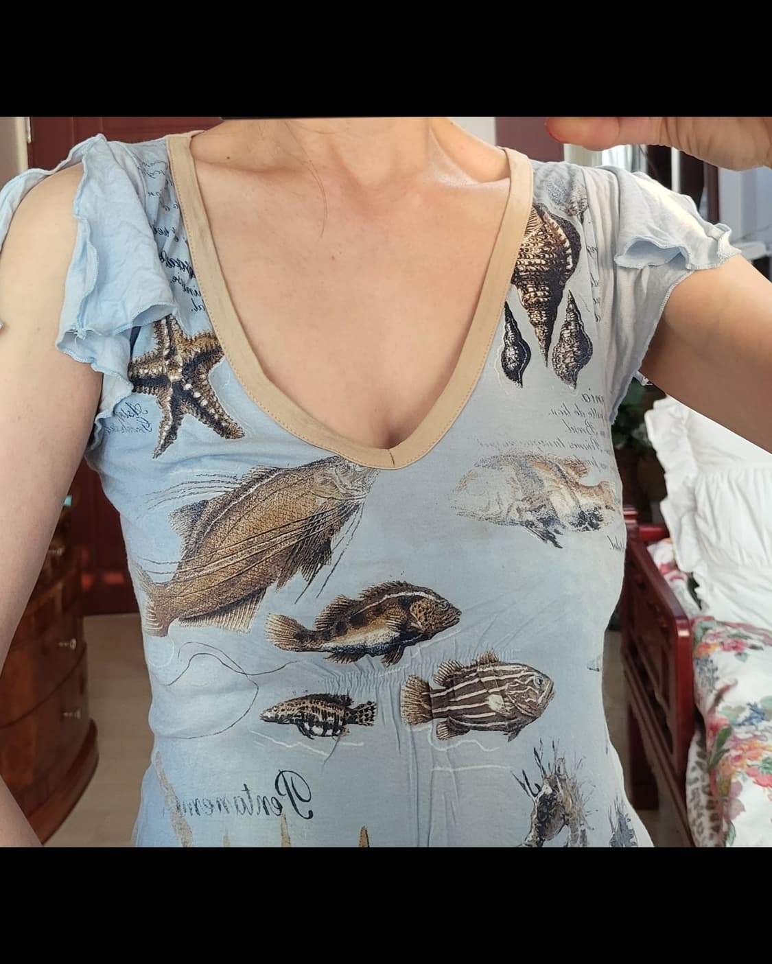 프랑스 수입 모르간 모달 블루 셔츠 상품이미지3