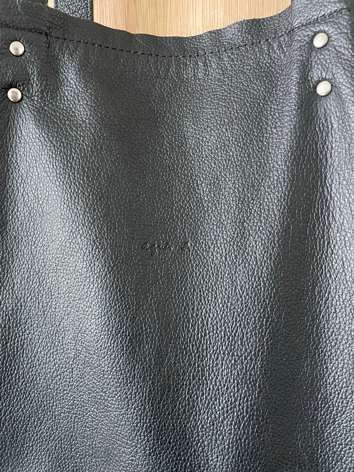 agnes b 레더 백 상품이미지5