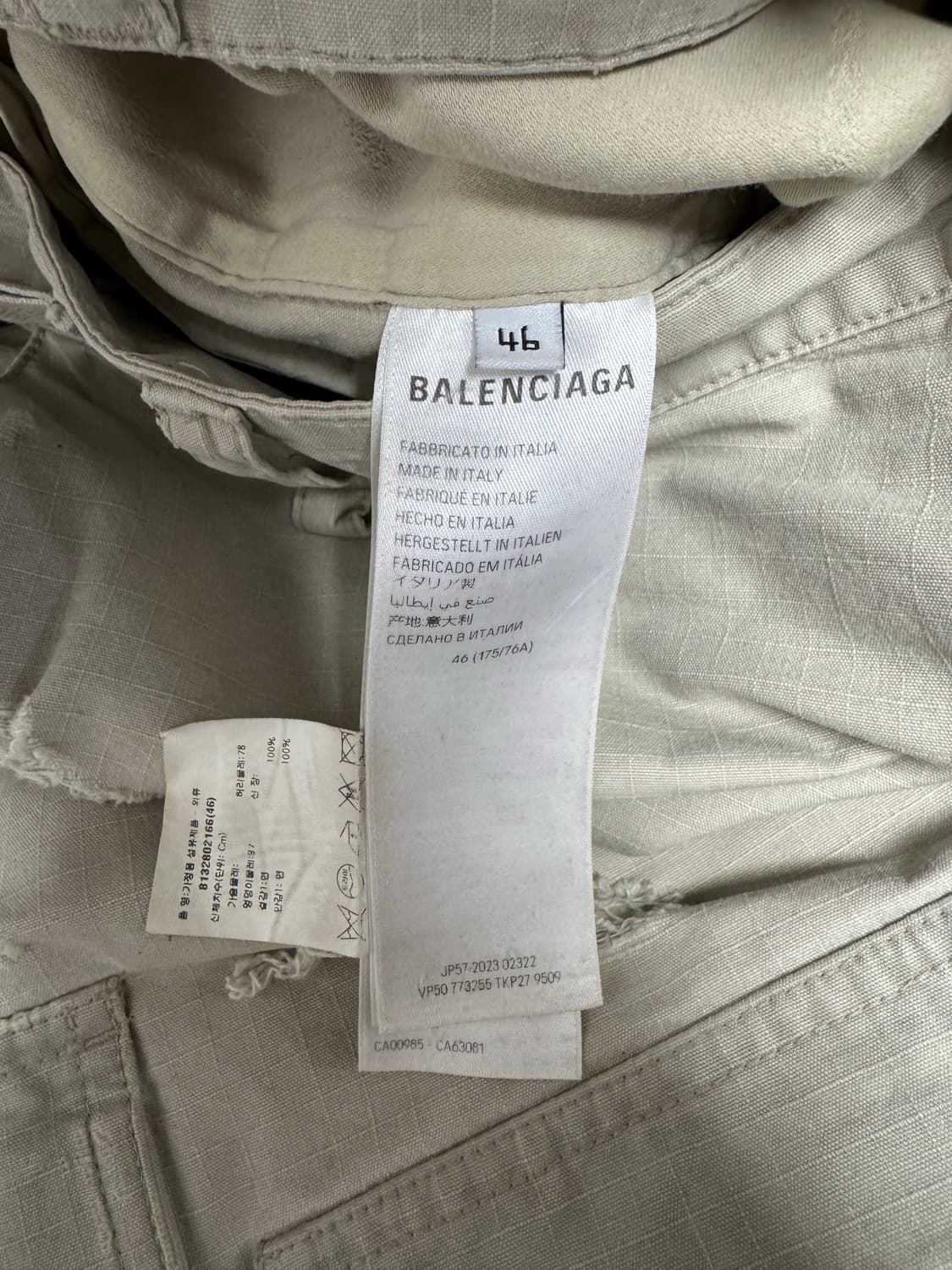 발렌시아가 디스트로이드 립스탑 카고팬츠 (46 size) 상품이미지7