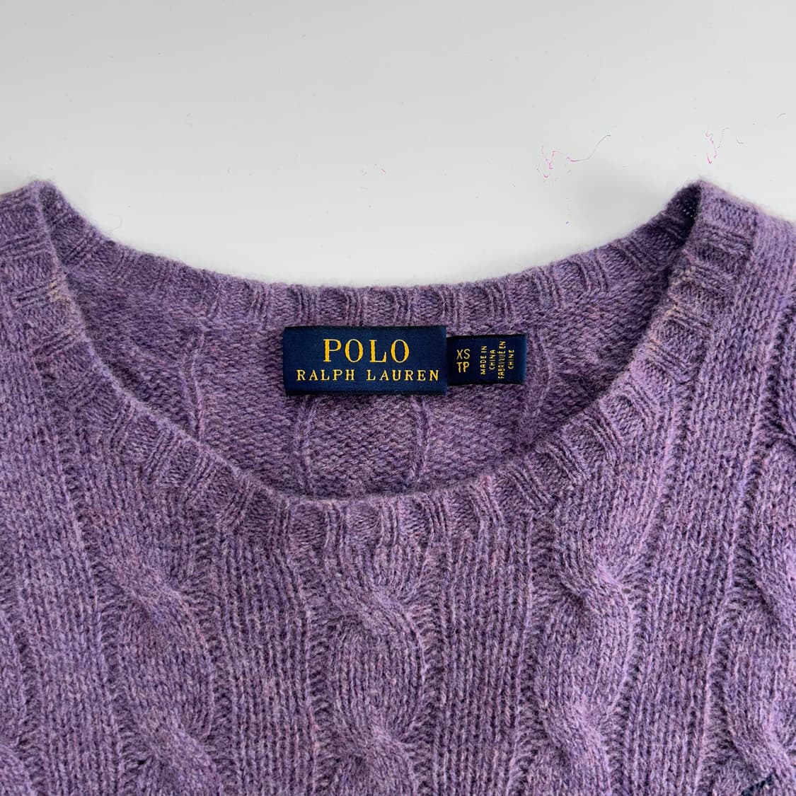 Polo Ralph Lauren 폴로 연보라 네이비포니 케이블 니트  상품이미지5