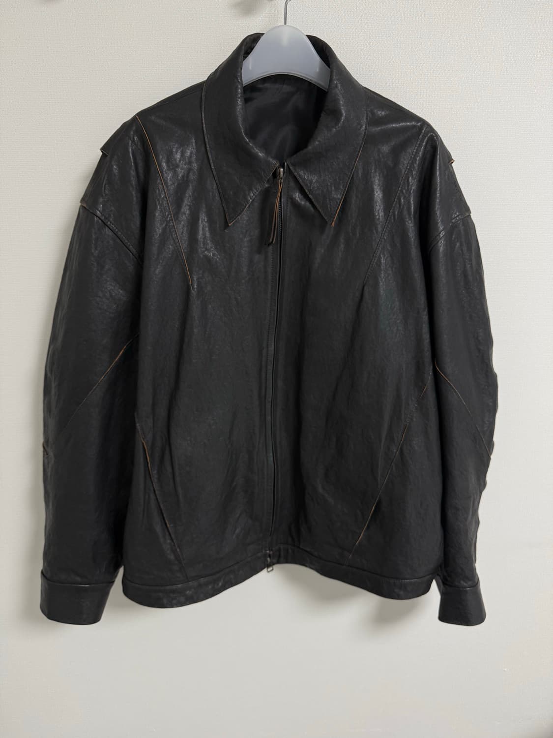 쿠어 라이더스 컷오프 레더 자켓 상품이미지2