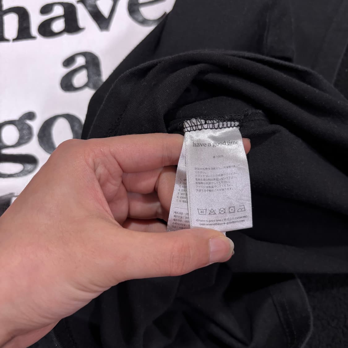 S 헤브어굿타임 블랙 빅로고 반팔티 상품이미지4