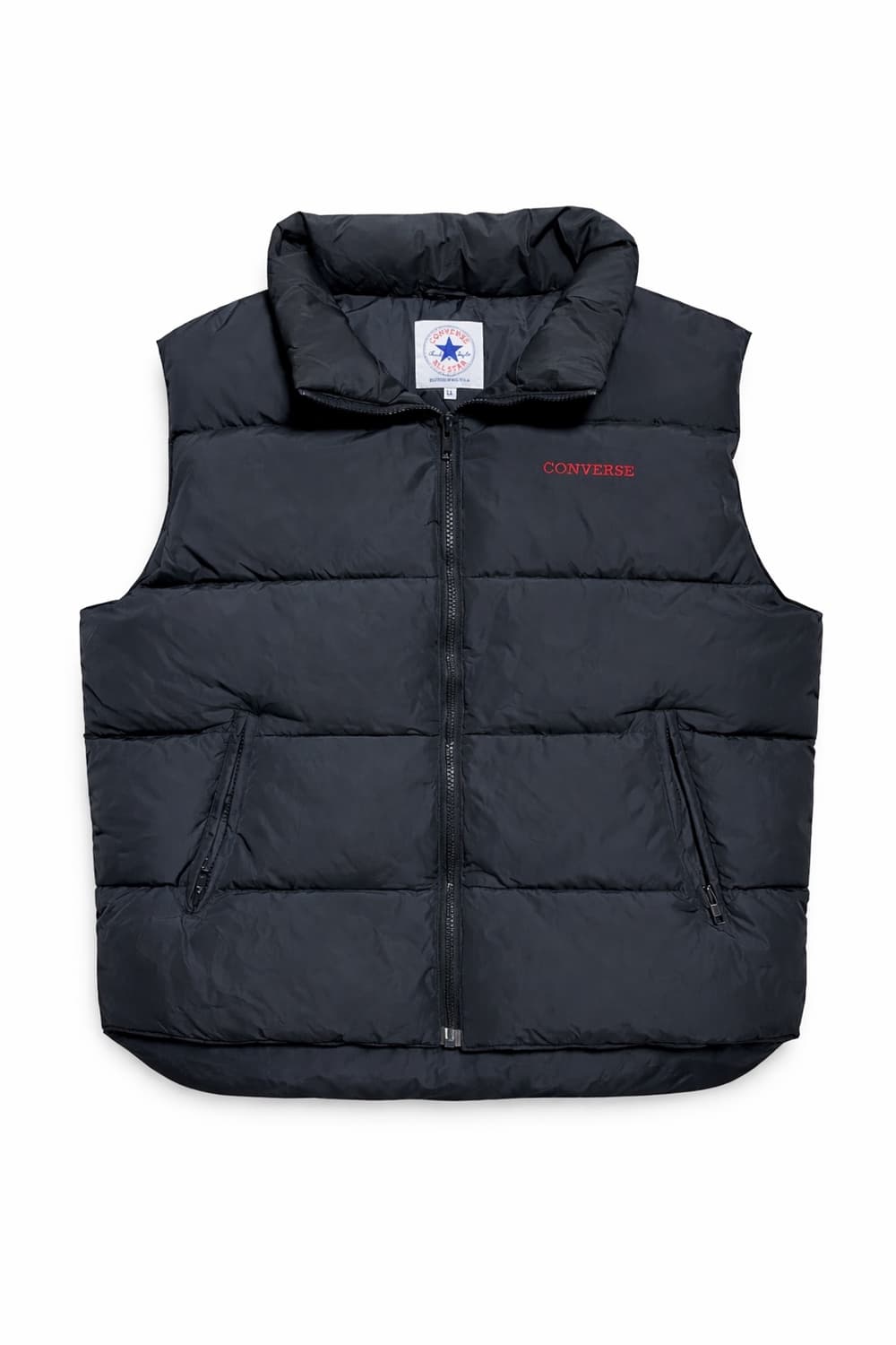 JPN 00s 빈티지 컨버스 올드스쿨 네이비 패딩 베스트 LL 상품이미지1
