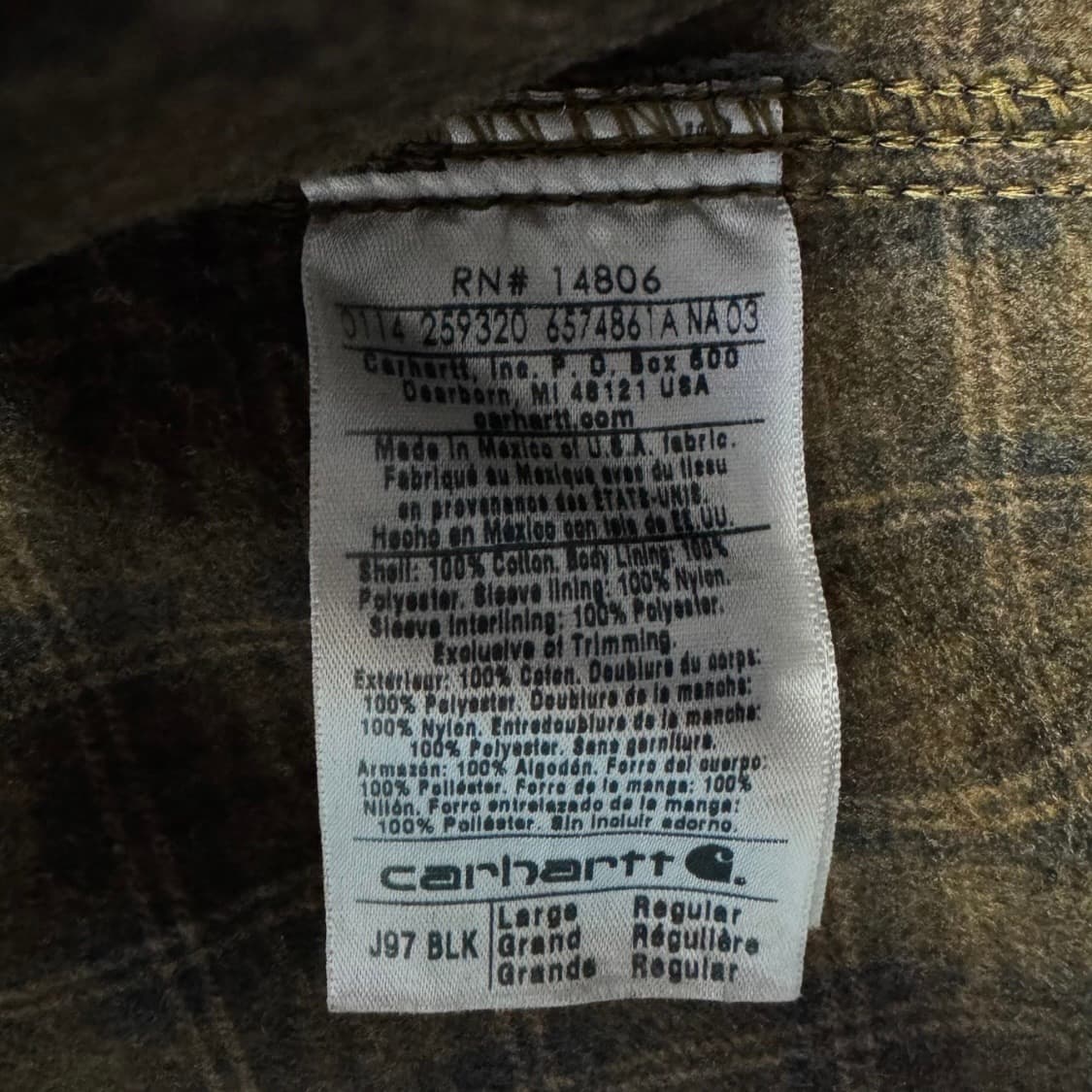 OG 칼하트 J97 BLK L 디트로이트 자켓 상품이미지9