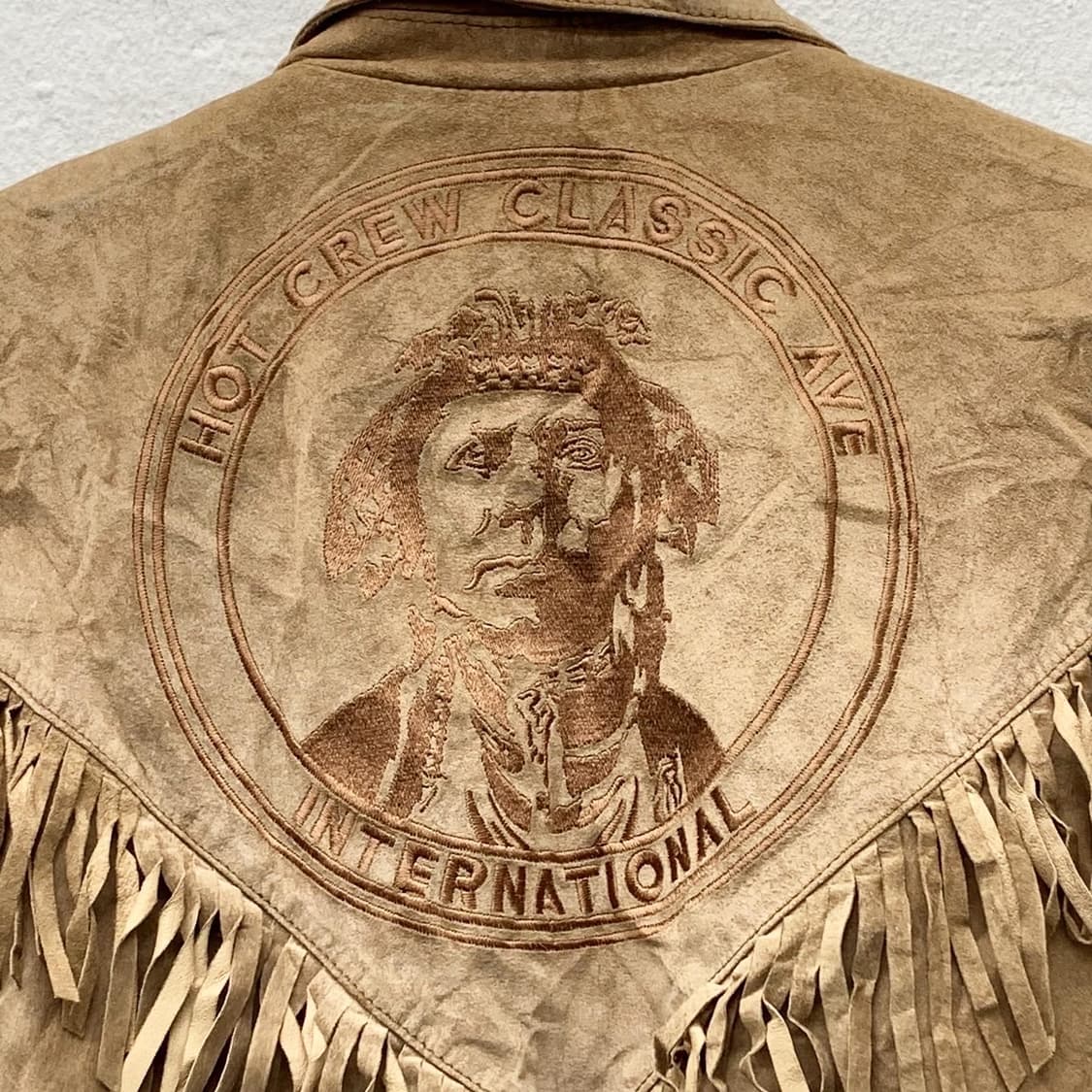 빈티지 베이지 피그레더 인디안 자켓 상품이미지5