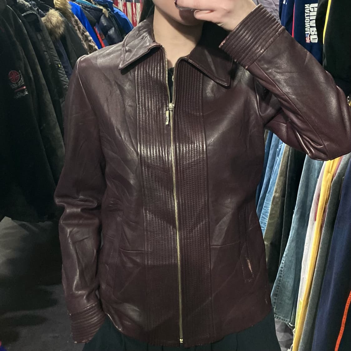 [IM] VERSUS 레더자켓 버건디 상품이미지1