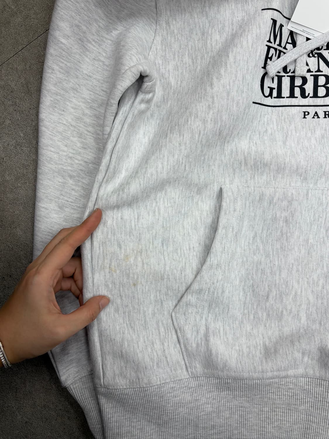 (새상품)마리떼 파랑소와저버 후드티 멜란지xs 상품이미지3