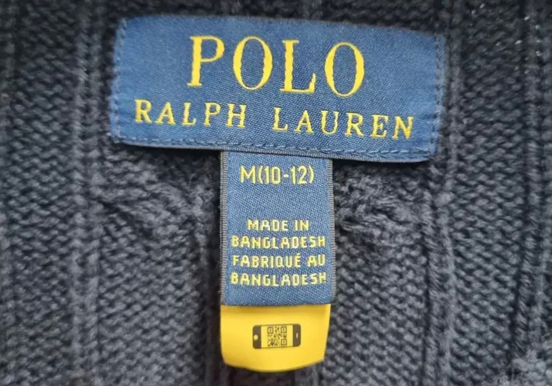 폴로 케이블 크루넥 꽈배기 니트 (네이비, m) 상품이미지2