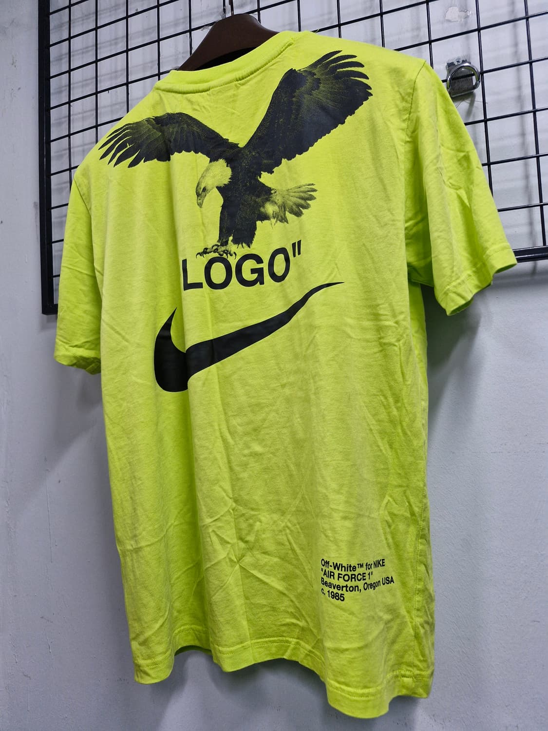 95M 나이키X오프화이트 NRG A6 반팔티 라임그린. 상품이미지7