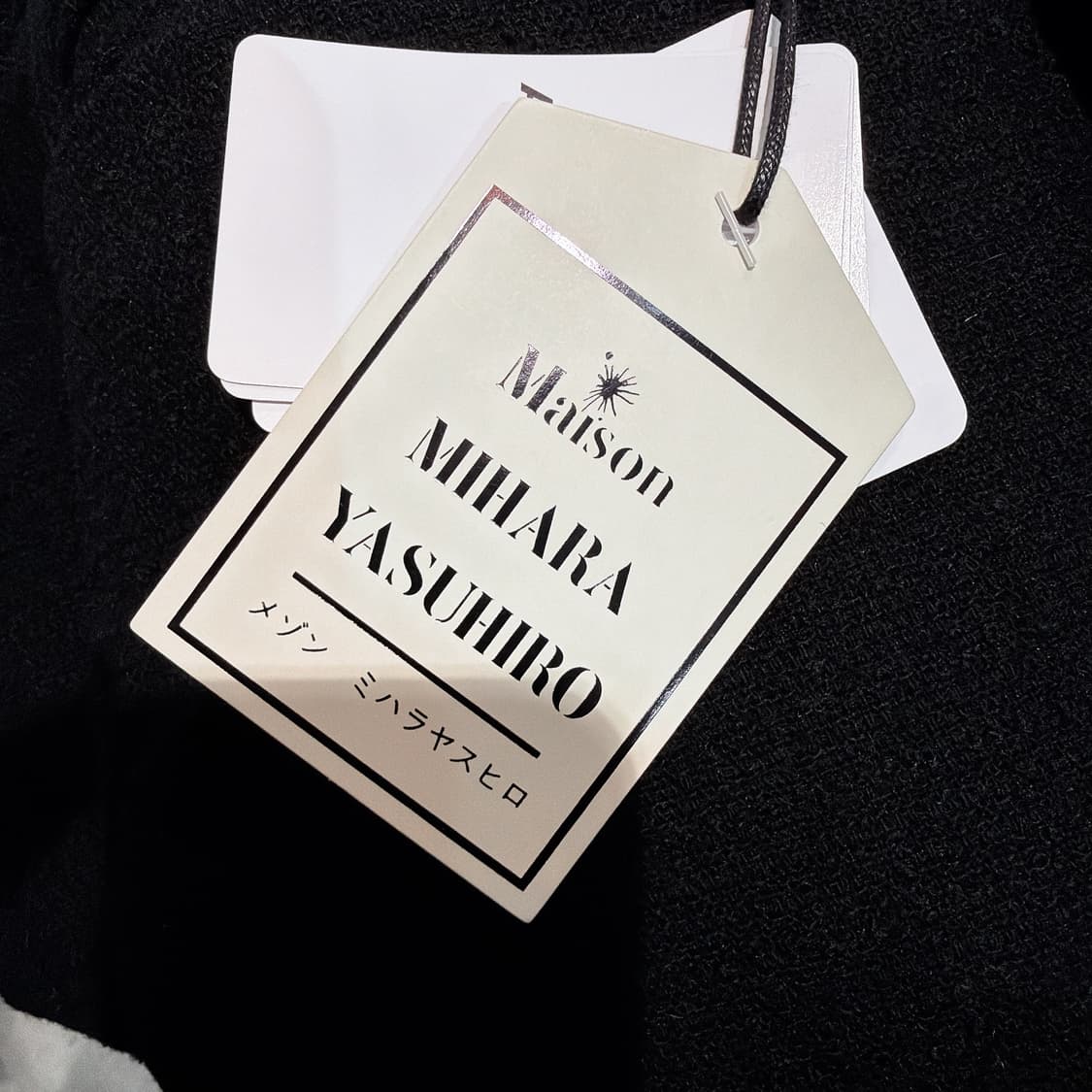 (정품/새상품) 미하라 야스히로 여성 블랙 울 트위드 디스트레스드 자켓 상품이미지5