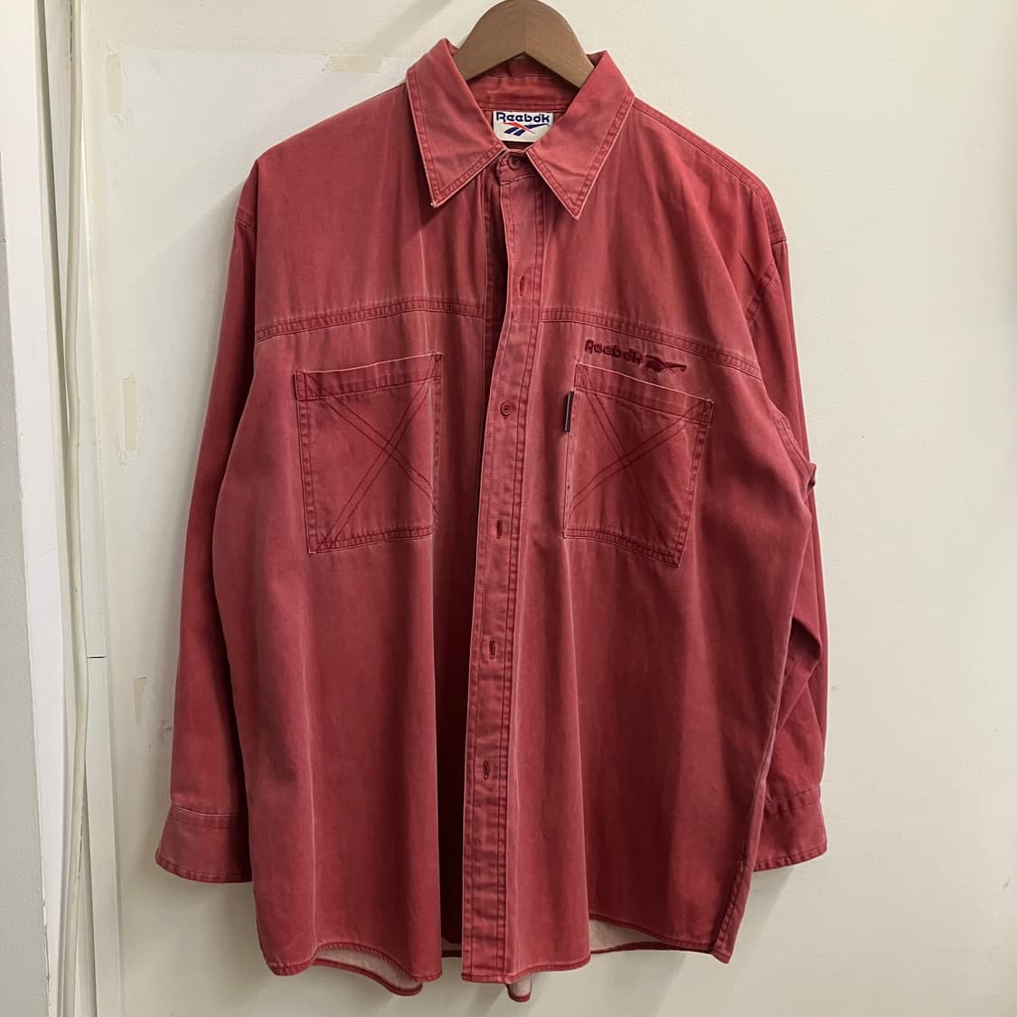 N75 리복 빈티지 워싱셔츠 상품이미지1