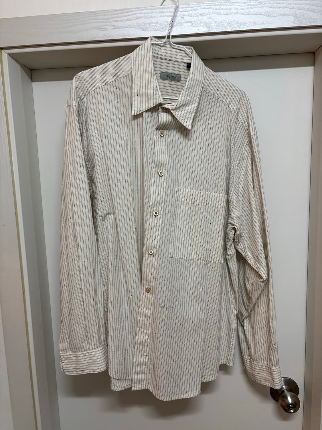 벨리에 다운 타임 치코 셔츠 - 오가닉 네로우 스트라이프 05 상품이미지2