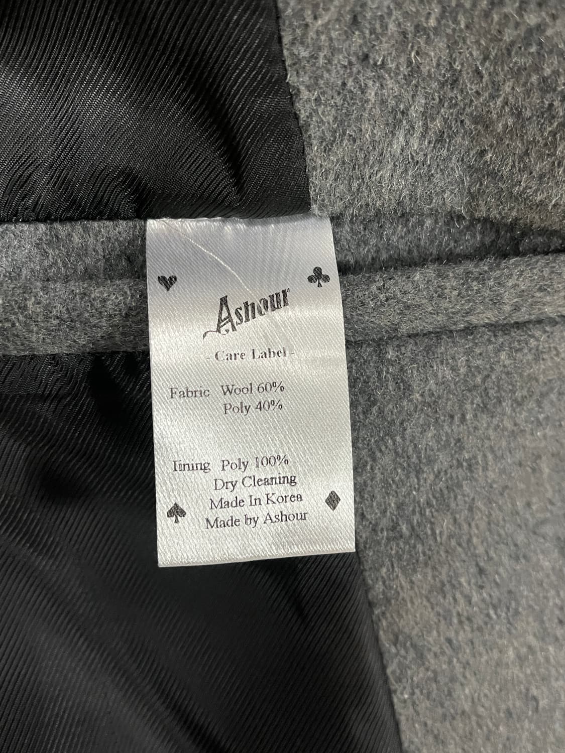 애쉬아워 쇼트 피코트 차콜 M 상품이미지6