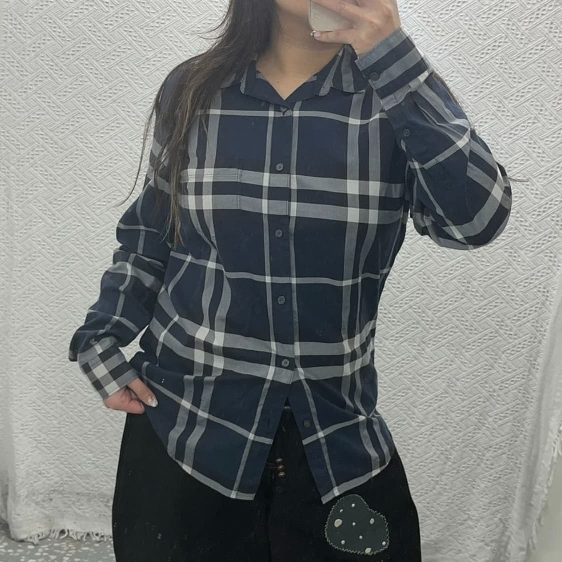 버버리 정품 캐주얼 체크 긴팔 셔츠 95 C06294 상품이미지1