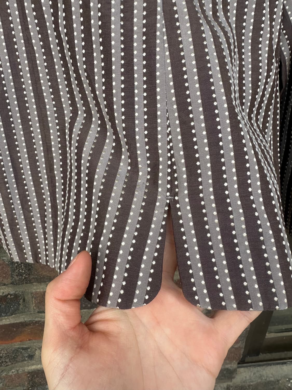 Healthy 브라운 도트 스트라이프 자켓 상품이미지5