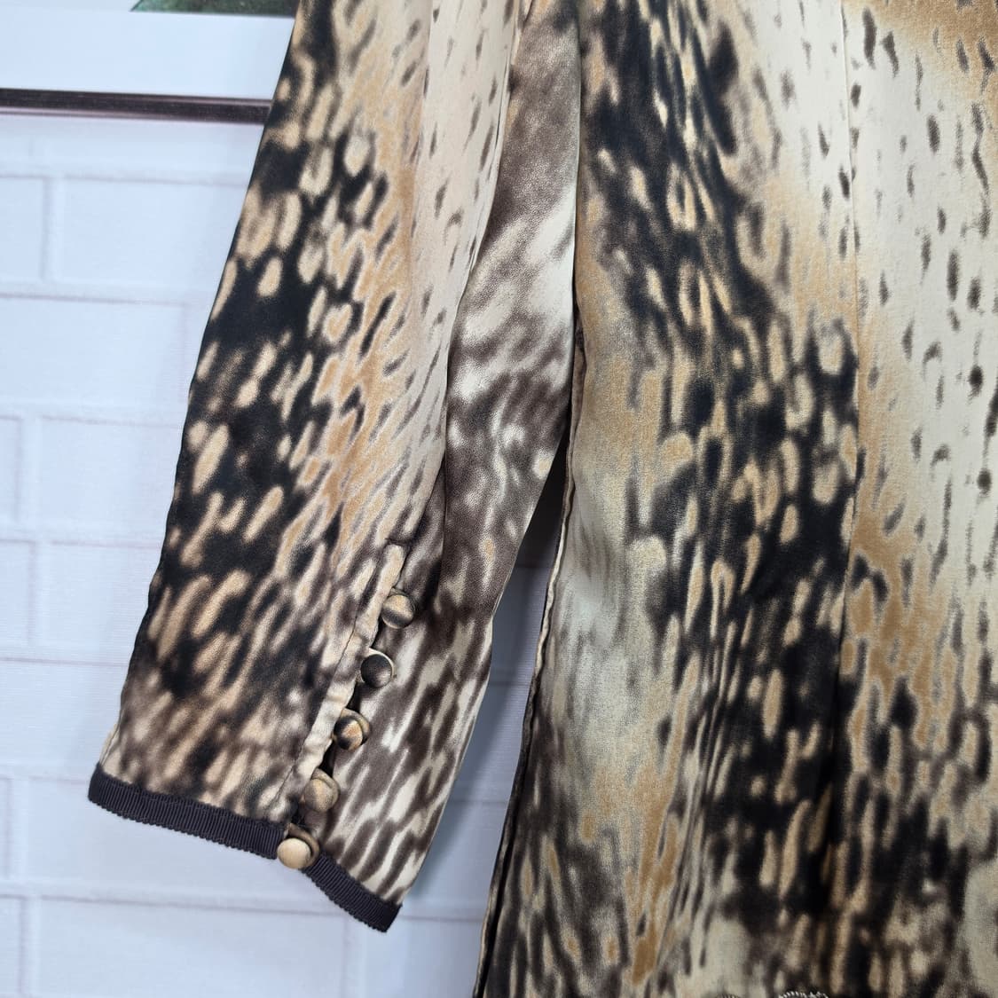 잇미샤 레오파드 패턴 캉캉 7부 긴팔 미니 원피스 드레스 55사이즈 상품이미지6