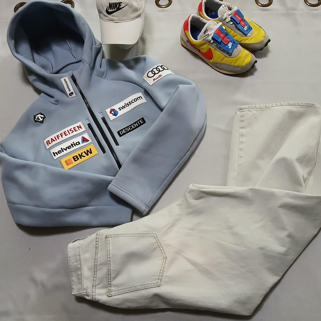 DESCENT 데상트 하늘색 본딩 후리스 아우디 따끈따끈 자켓 상품이미지1