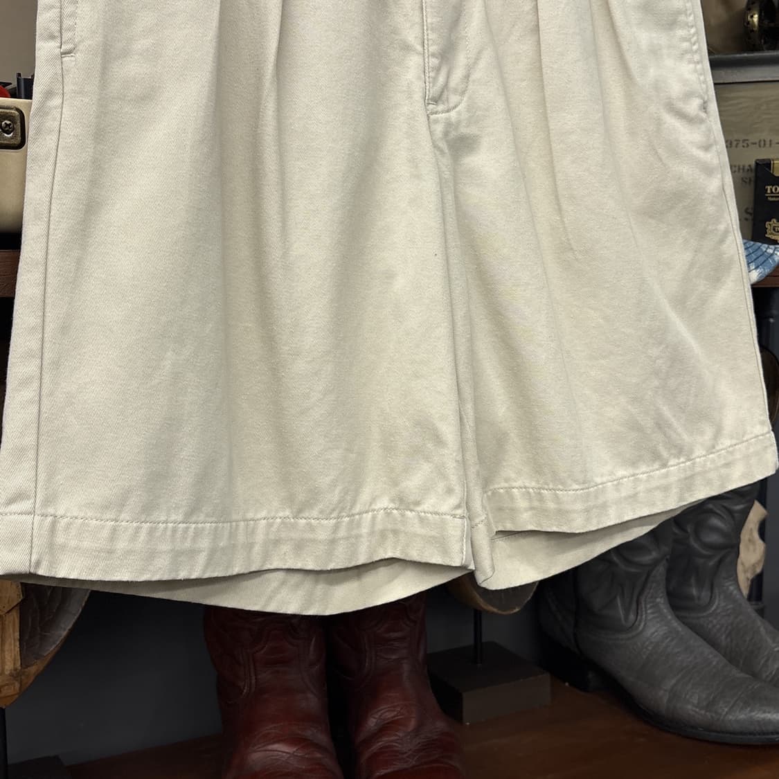 90s 폴로 랄프로렌 투턱 플리츠 테일러 쇼츠 치노팬츠 N1106   상품이미지4