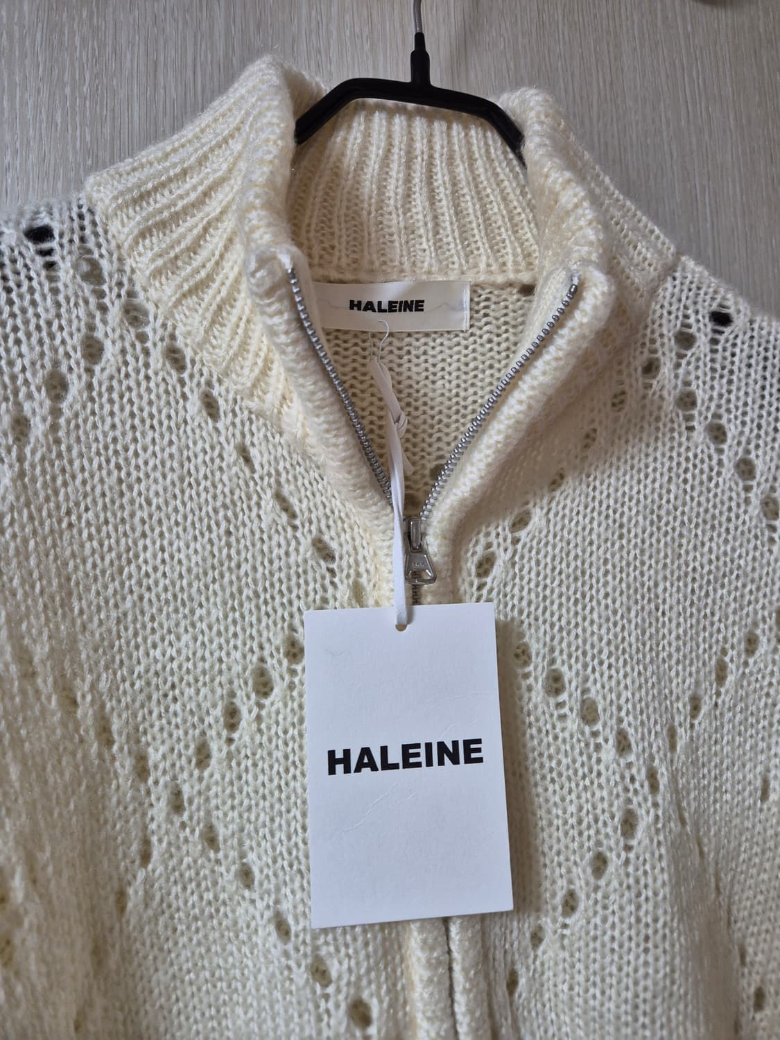 (새제품) 알렌느 하이넥 집업 니트 가디건 2사이즈 상품이미지5