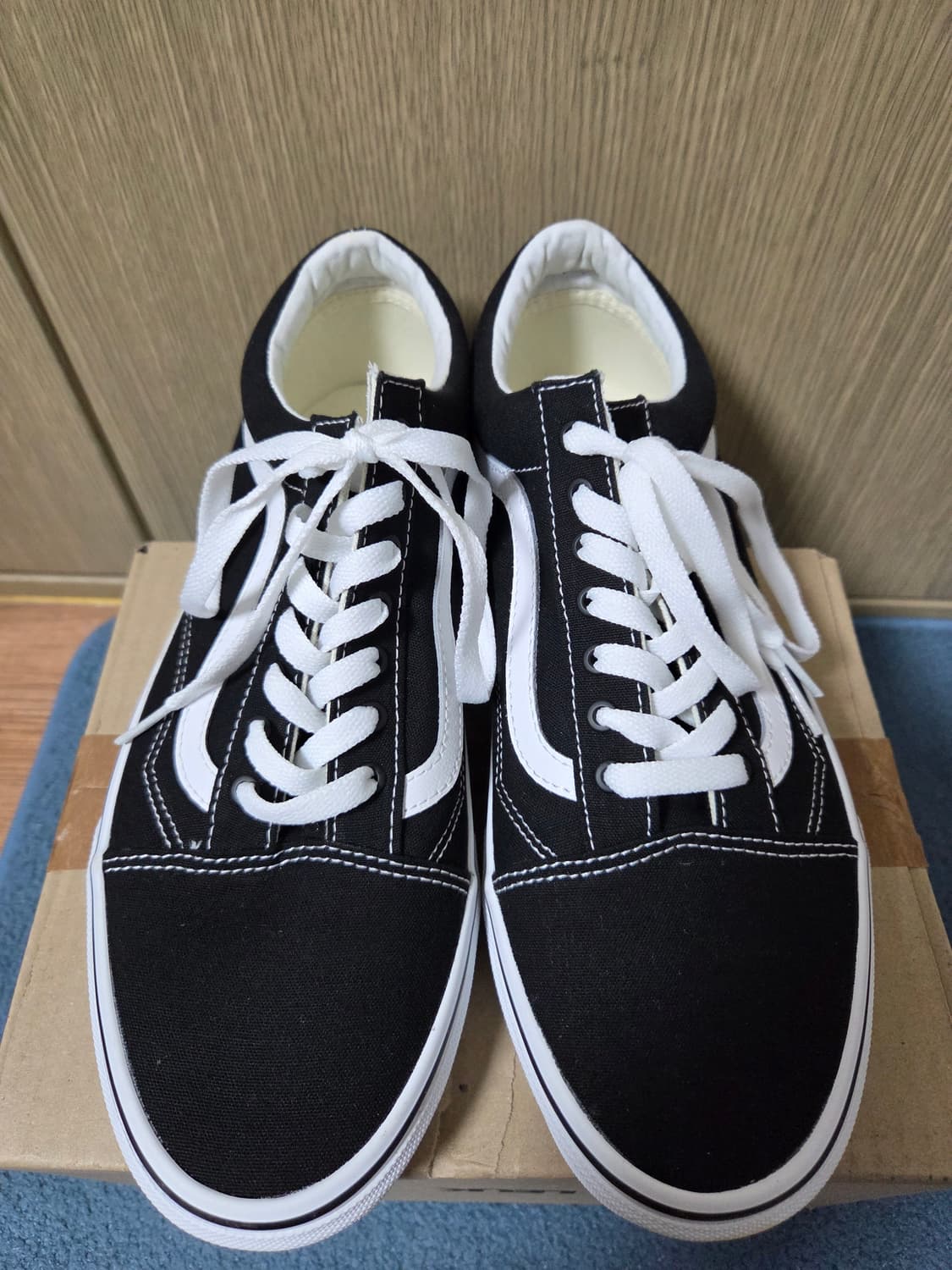 올드스쿨(캔버스) - 블랙:트루 화이트 새상품급 상품이미지4