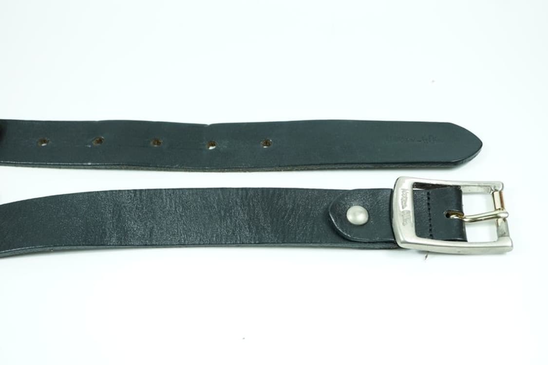 넘버나인 빈티지 블랙 레더 벨트 상품이미지5