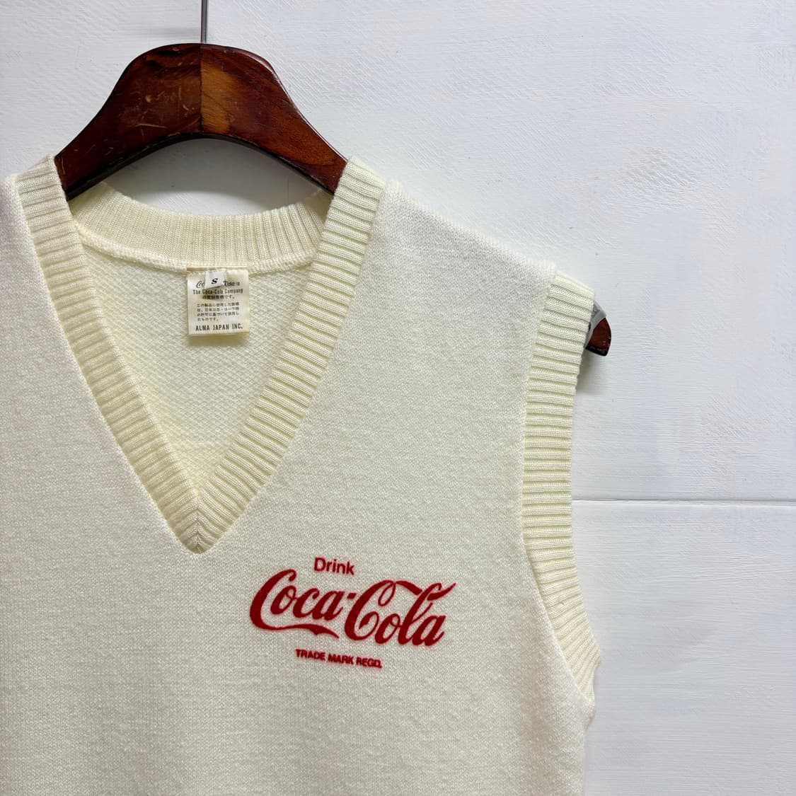 80's Coca-Cola 코카콜라 vintage 니트 베스트  상품이미지2