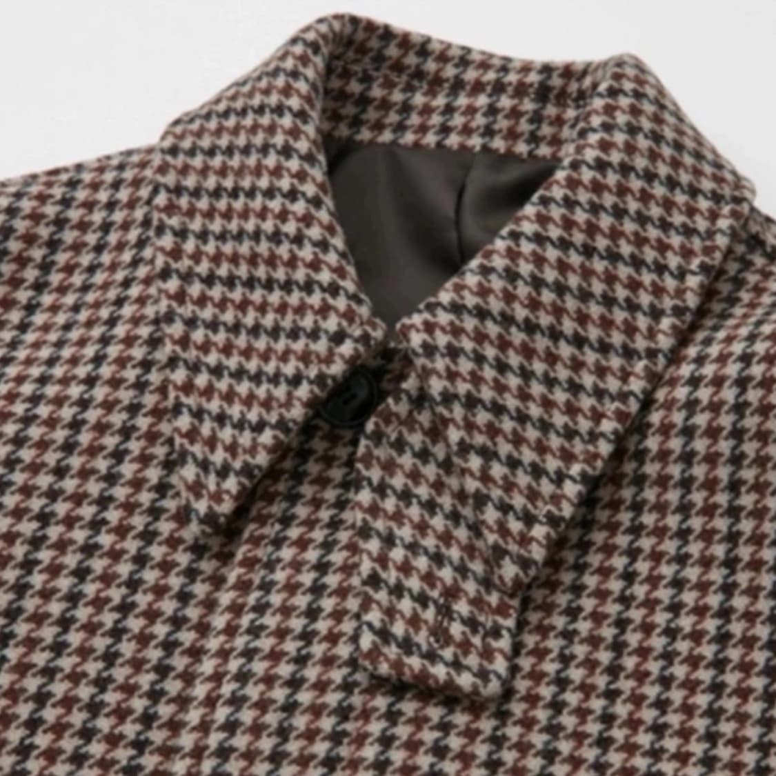 쿠어 오버핏 하운드투스 발마칸 코트 상품이미지6