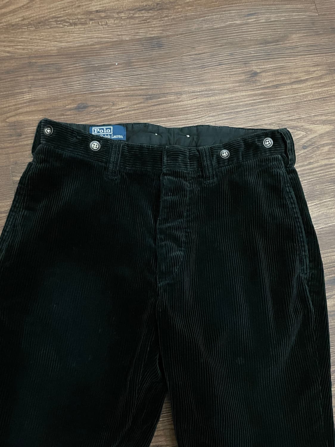 폴로 랄프로렌 신치백 코듀로이 팬츠 블랙 상품이미지4
