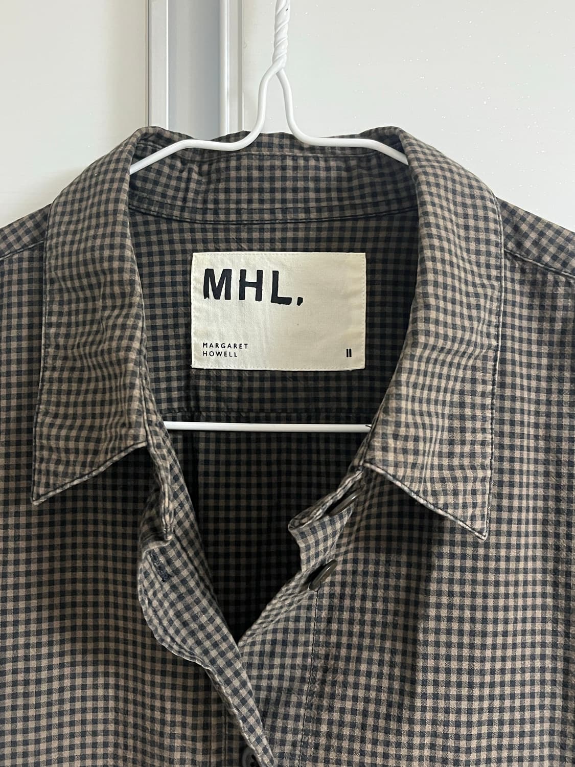 MHL 마가렛호웰 코튼 포플린 체크 셔츠 상품이미지2
