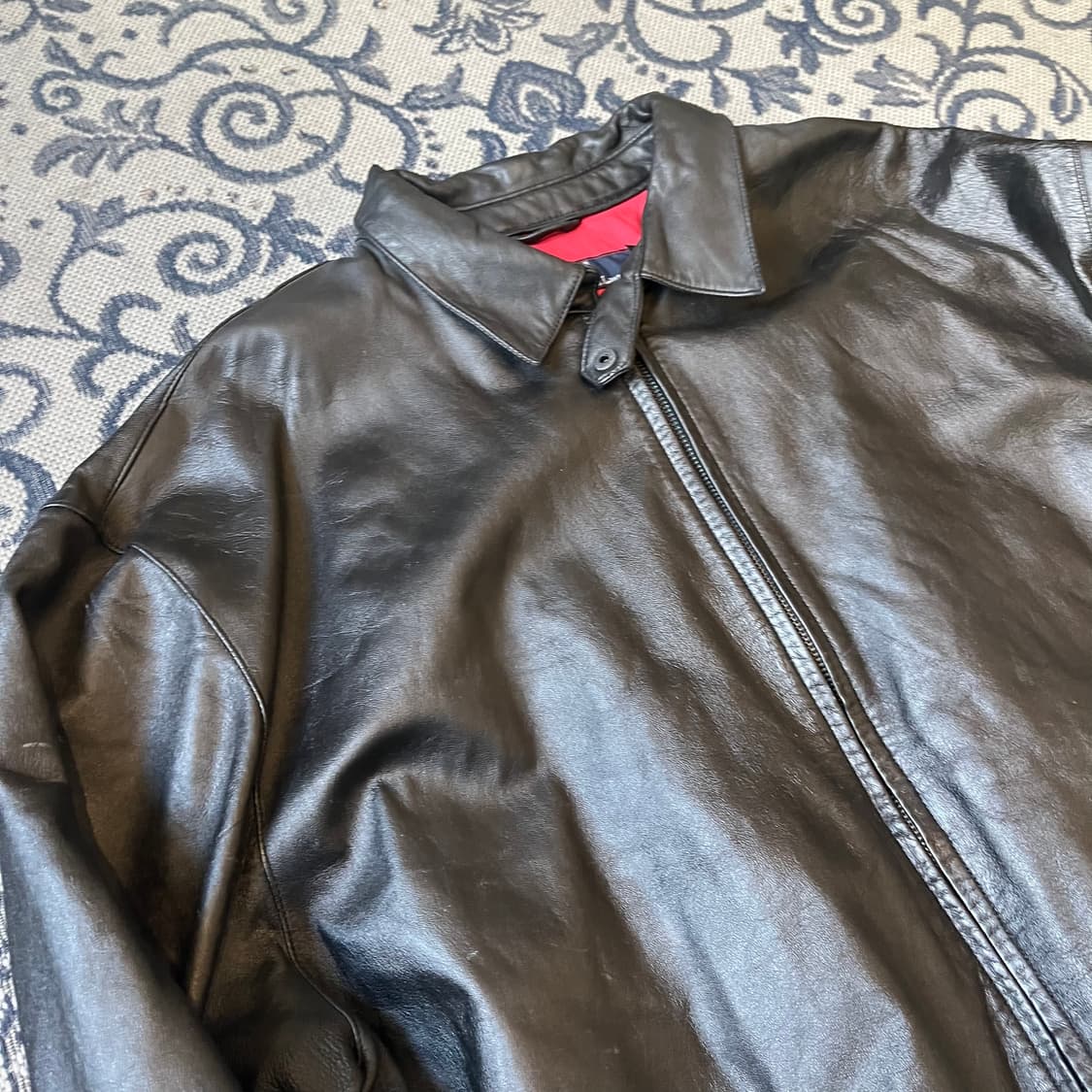 105 90s 폴로 램스킨 레더 자켓/W2527 상품이미지3