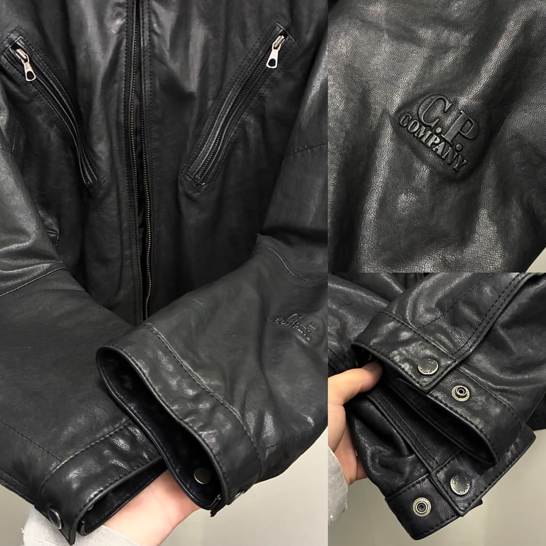 (L/100)C.P 컴퍼니 쉽스킨 양가죽 싱글 레더 고글자켓 상품이미지5