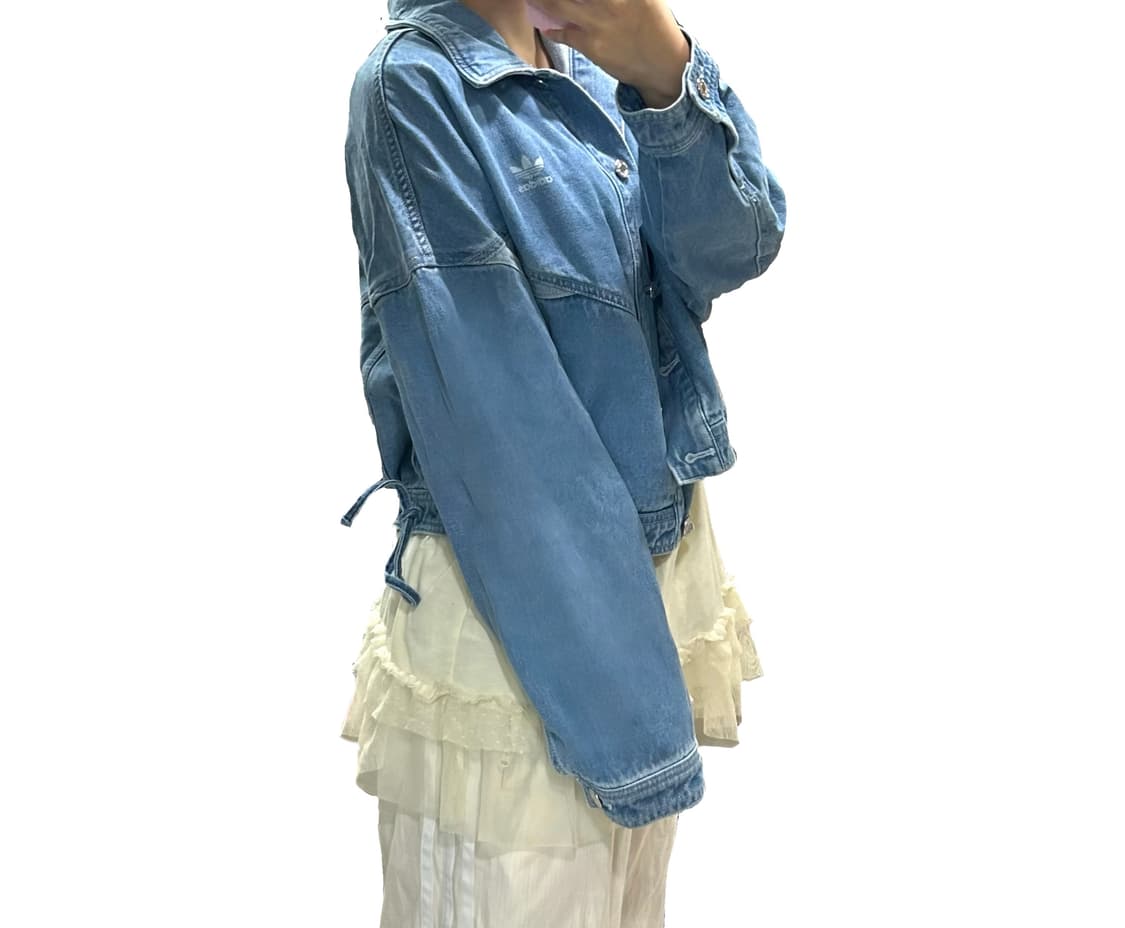 대대장 아디다스 데님 청자켓 크롭 아방핏 핏 존예 상품이미지2