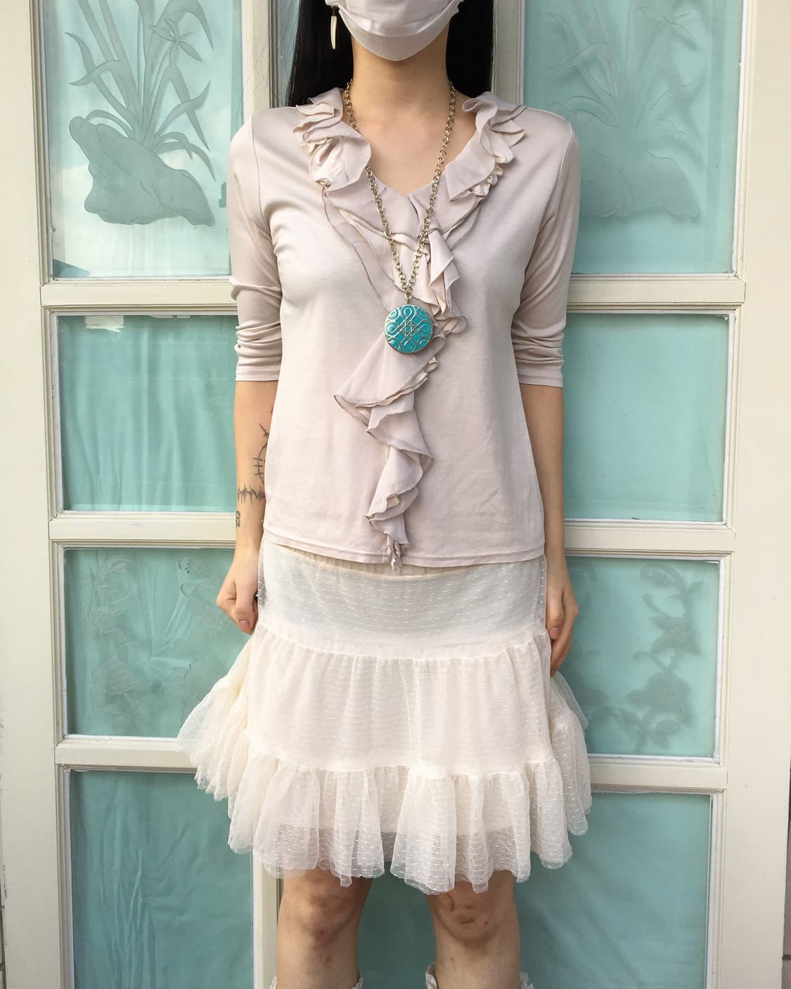 Ruffle point sleeve 상품이미지1