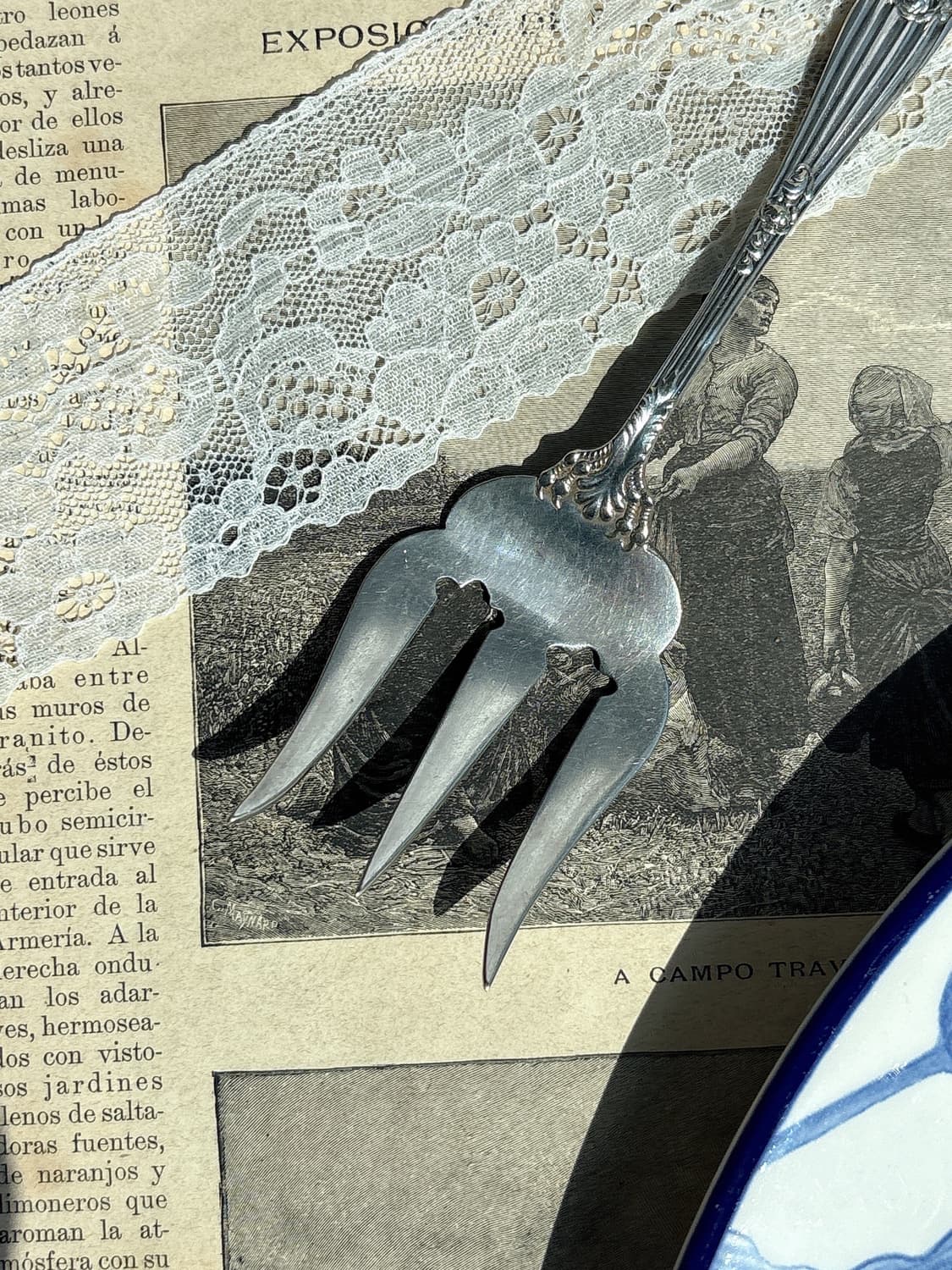 영국 앤틱 실버플레이트 브레드 포크 상품이미지5