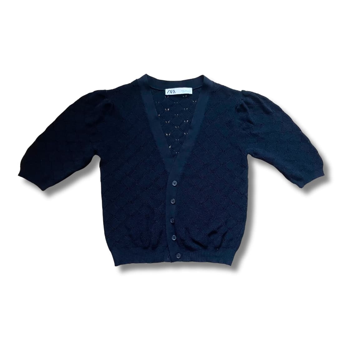 ZARA Black Crop Knit Cardigan 상품이미지1