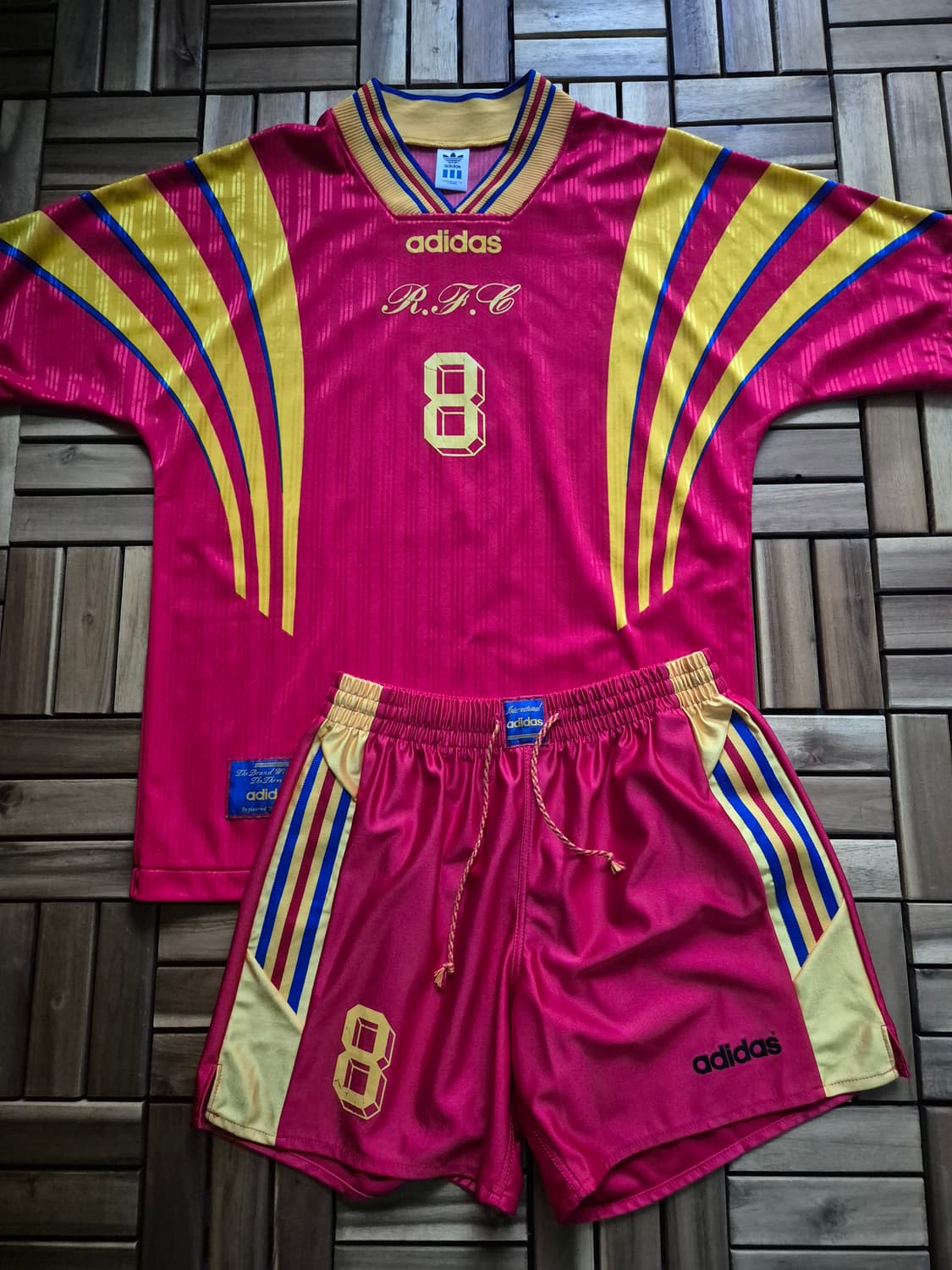 Adidas 올드래플 96-98 루마니아 국대 어웨이 유니폼 세트 상품이미지1