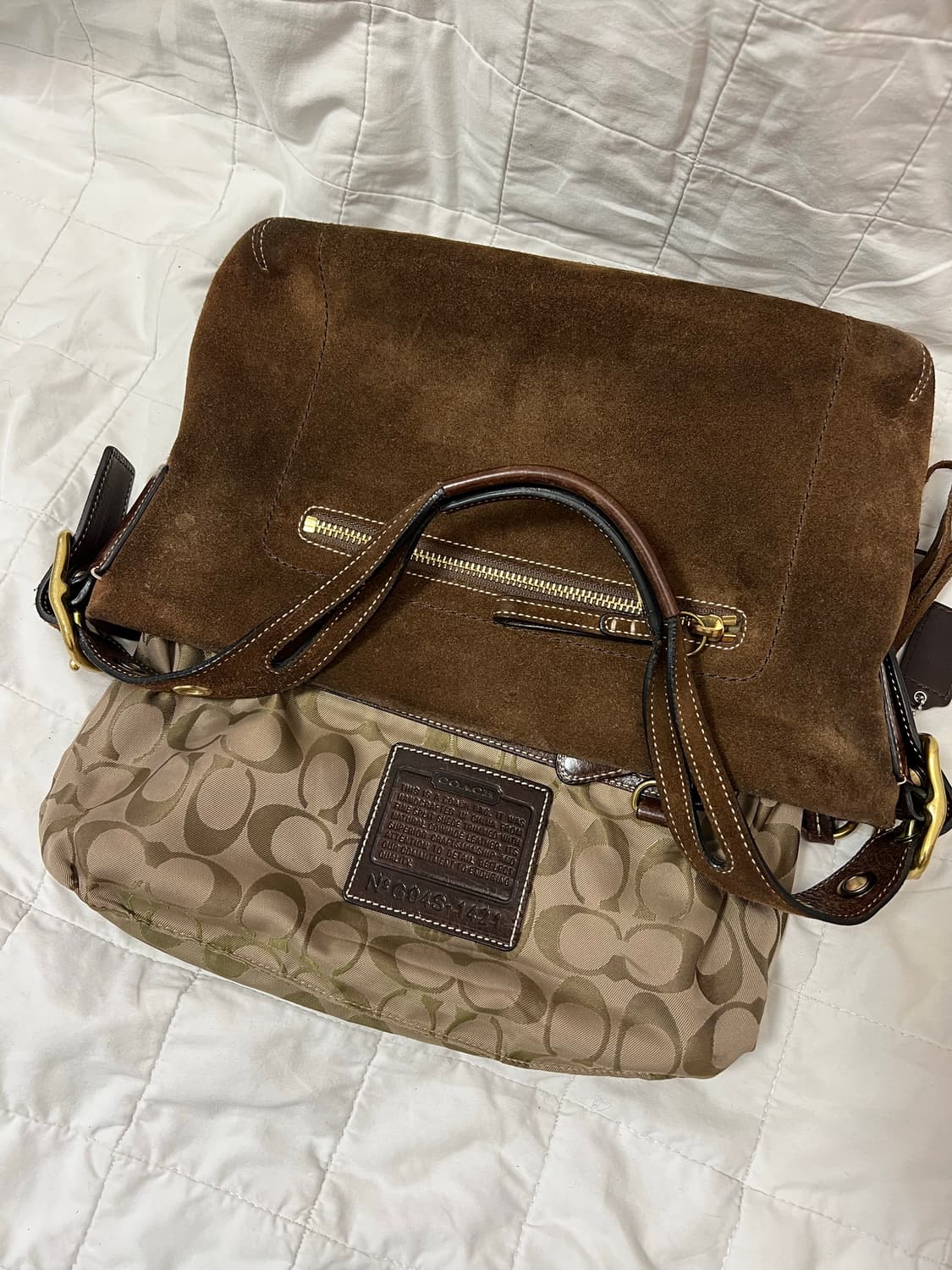 2004년 빈티지 코치 스웨이드 숄더백 상품이미지7