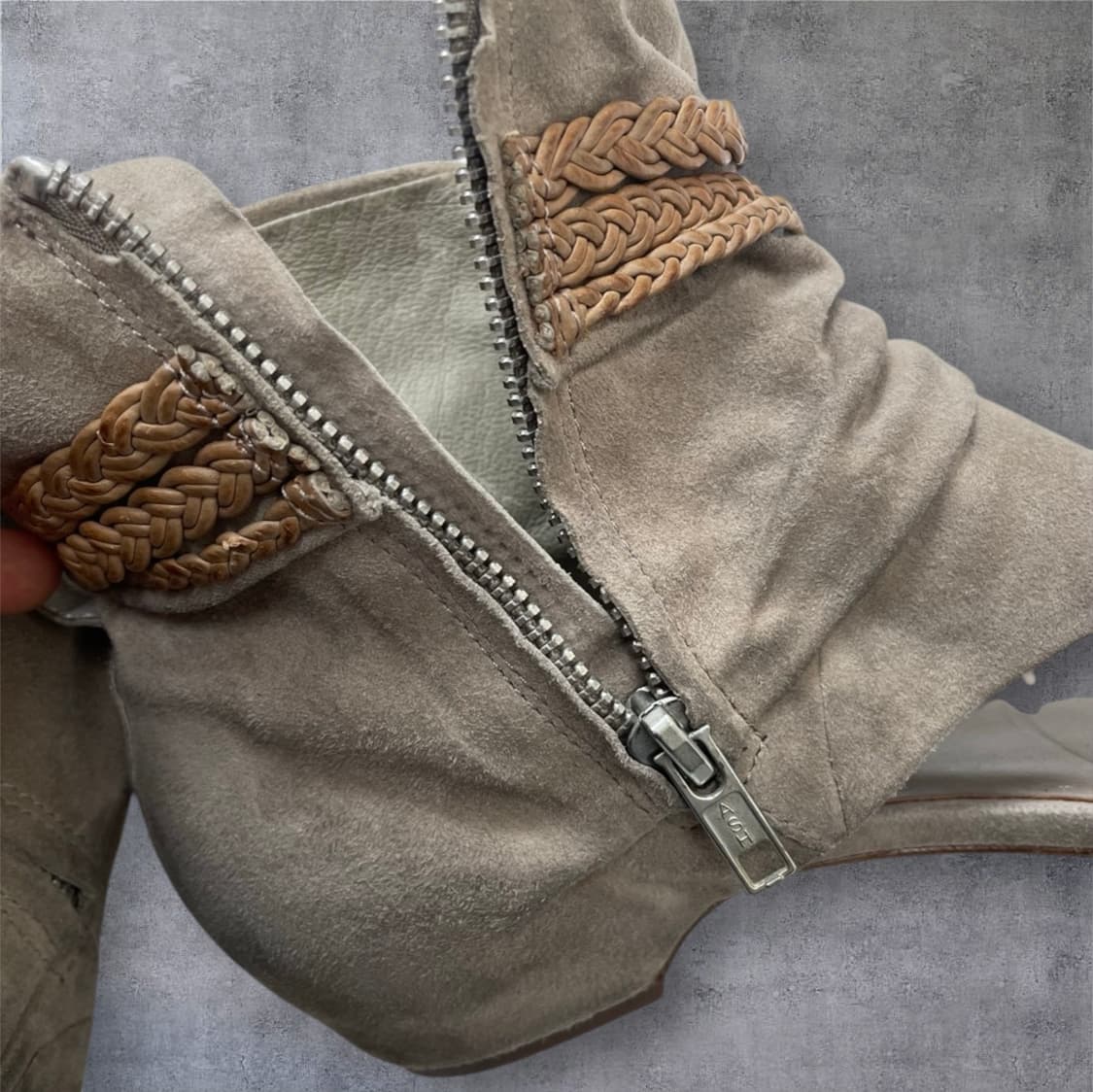 아쉬 Ash 스웨이드 보헤미안 앵클 샌들 230 상품이미지4