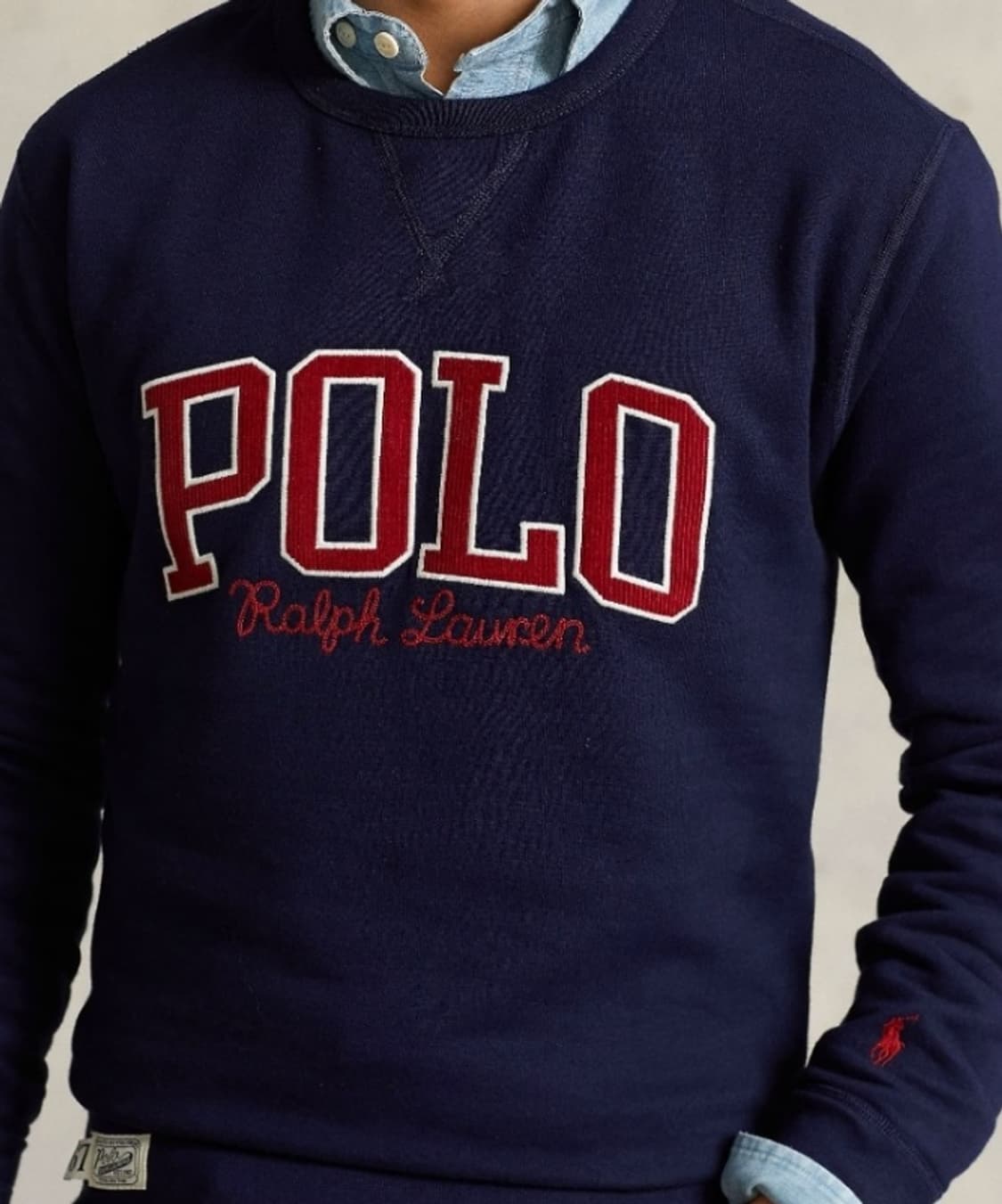 폴로 랄프로렌 로고 스웻셔츠 기모 맨투맨 네이비 M 상품이미지2