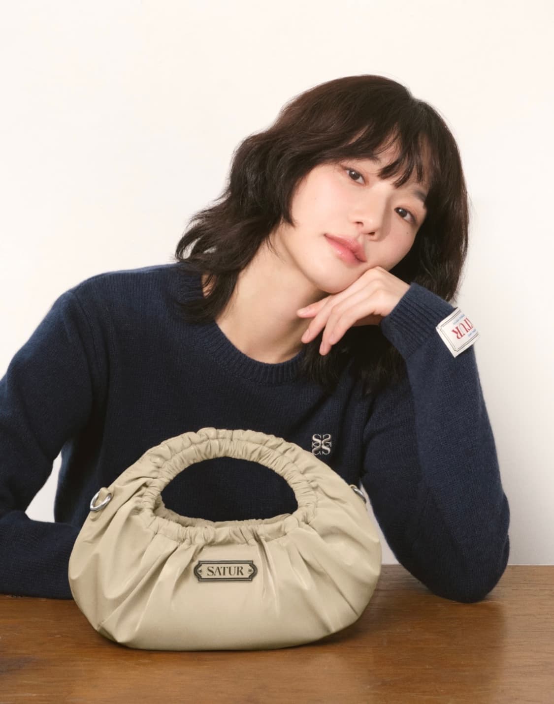 [새상품] 세터 더블린 언발란스 캐시미어 블렌드 니트 네이비 상품이미지2