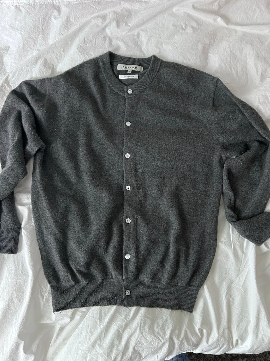 브라운야드 라인드넥 가디건 4 상품이미지1