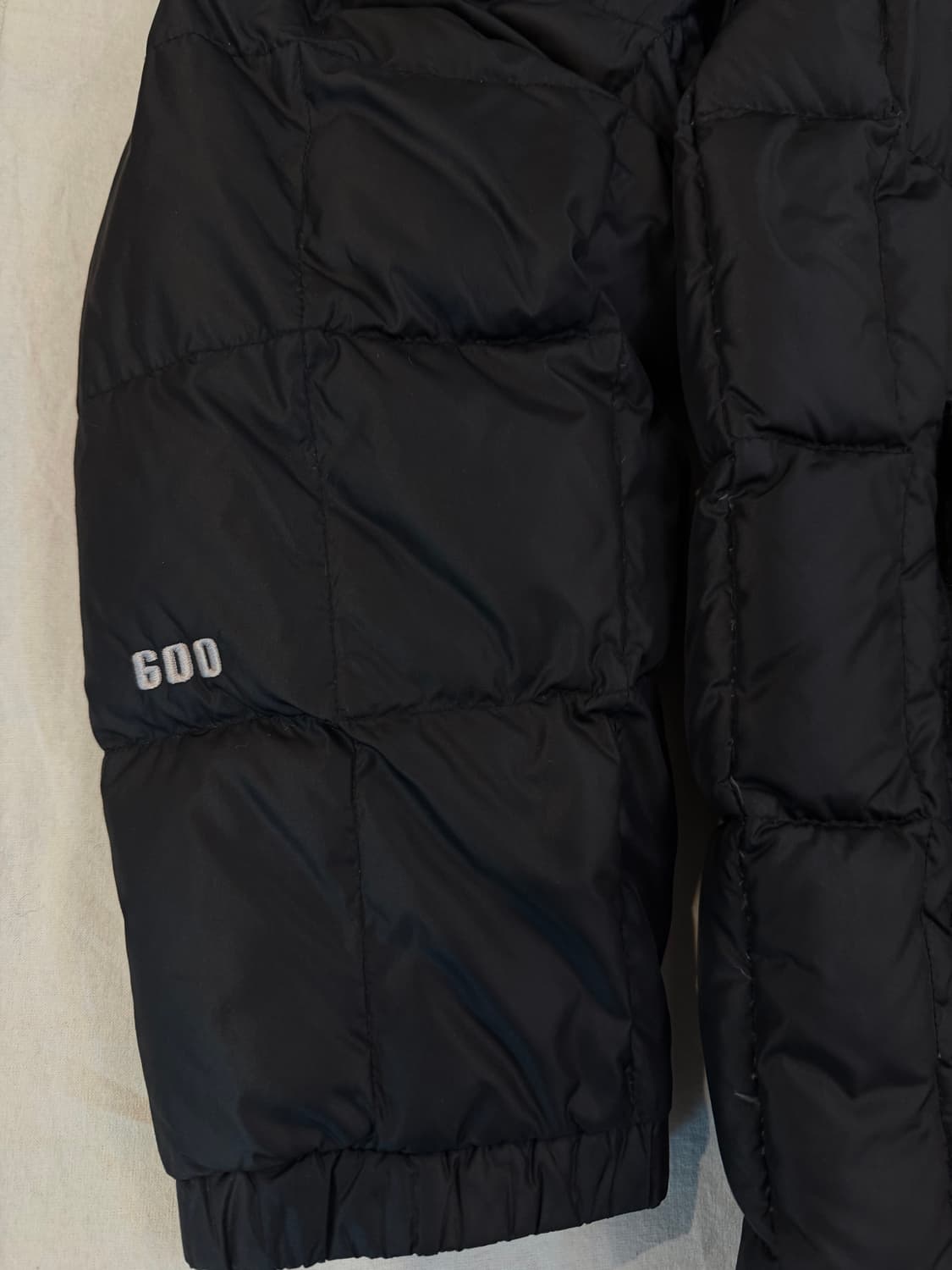희귀) 노스페이스 바둑판 600필 구스다운 경량패딩 블랙 상품이미지3