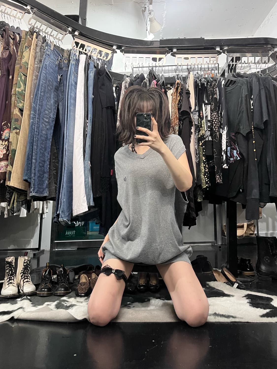 챕스 랄프로렌 그레이 오버핏 베스트 상품이미지1