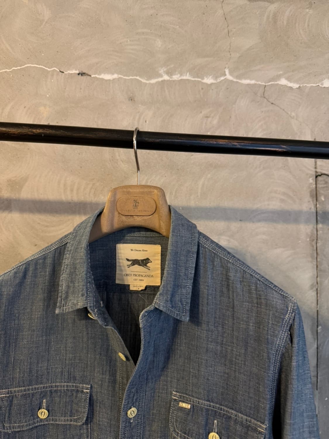 오베이 샴브레이 셔츠 남성100 상품이미지2